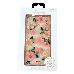 Sonix iPhone XS Max floral pink green leaves clear case